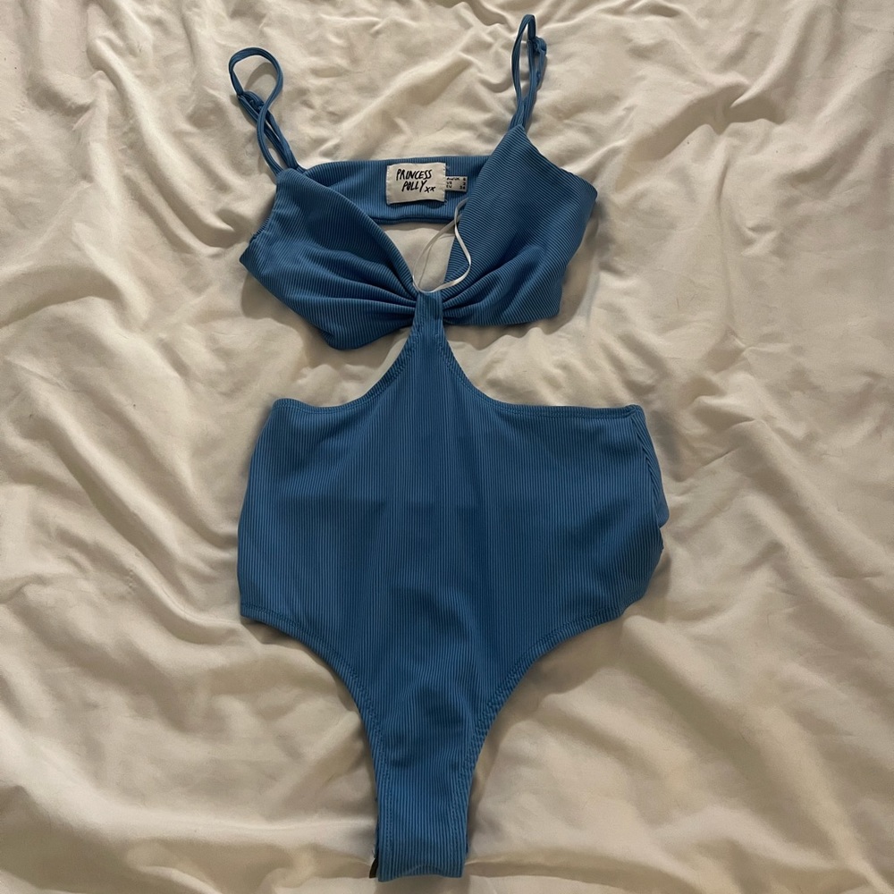 Princess Polly Blue cutout bodysuit